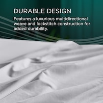 adapt  white split king sheet set   