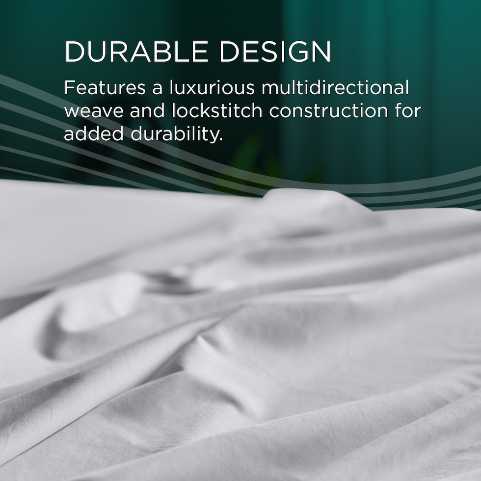 adapt  white split king sheet set   