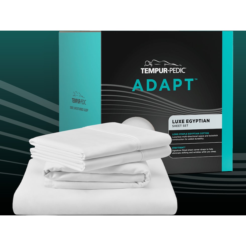 adapt  white split king sheet set   