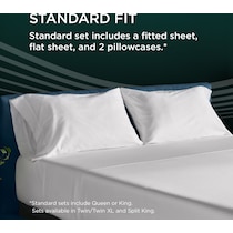 adapt  white split king sheet set   