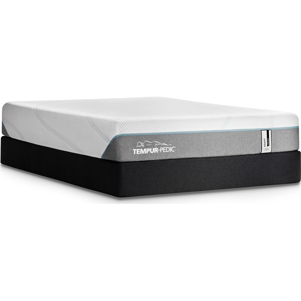 adapt white california king mattress split low profile foundation set   