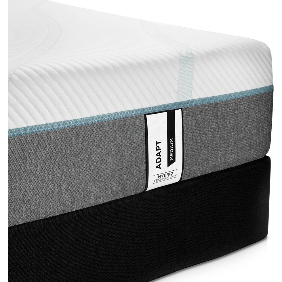 adapt white california king mattress split low profile foundation set   