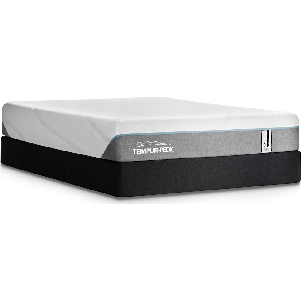 adapt white full mattress low profile foundation set   