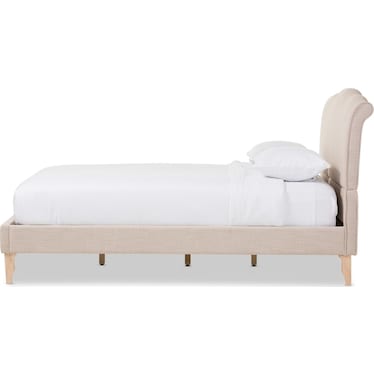 Adara Full Platform Upholstered Bed - Beige