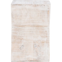 addison white end table   