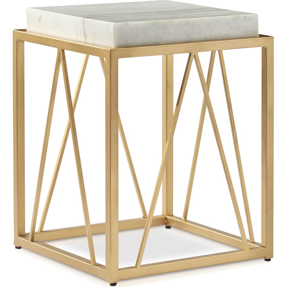 adele gold accent table   