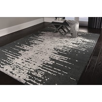 adella black area rug  x    