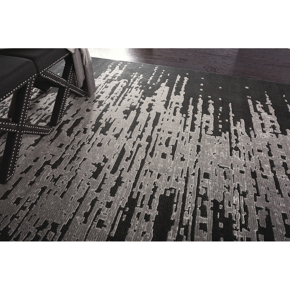 adella black area rug  x    