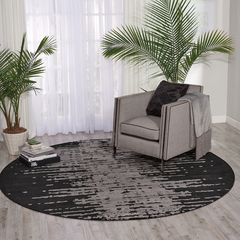 adella black rug   