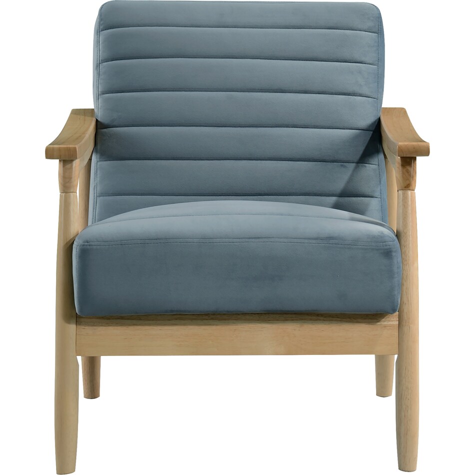 adina blue accent chair   