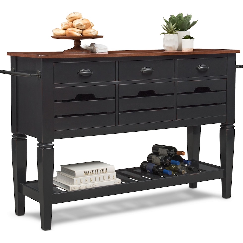 adler black sideboard   