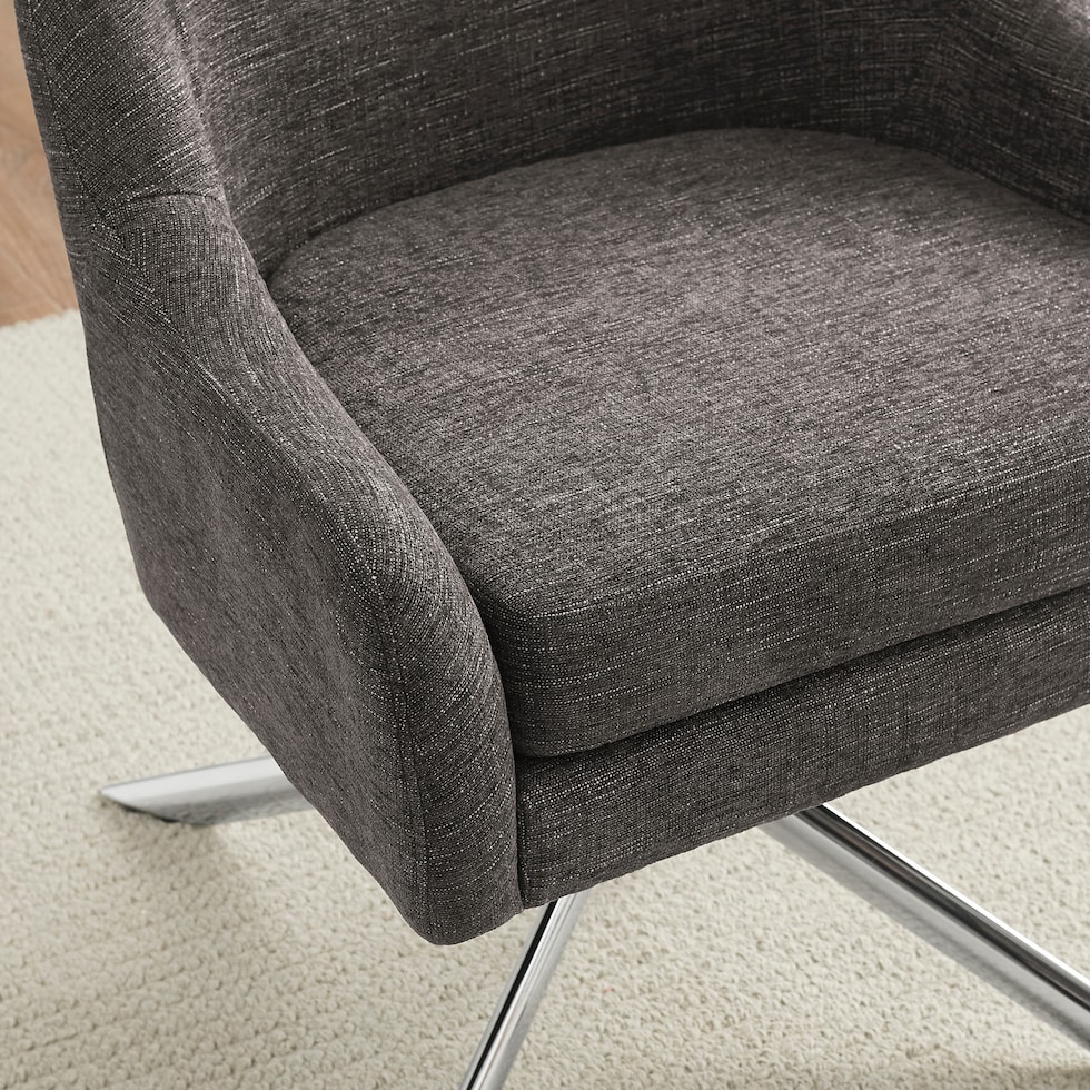 adler gray accent chair   