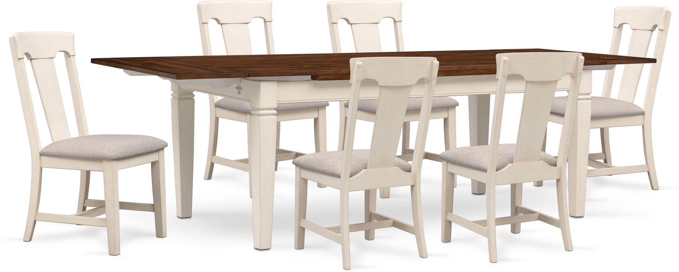 Adler Dining Table and 6 Dining Chairs | Value City Furniture and