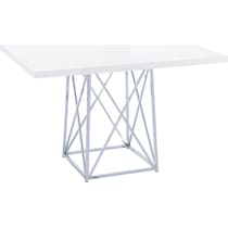 adoette white chrome dining table   