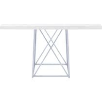 adoette white chrome dining table   