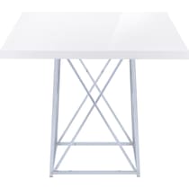 adoette white chrome dining table   