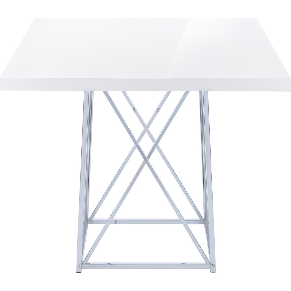 adoette white chrome dining table   