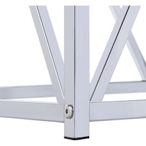 adoette white chrome dining table   