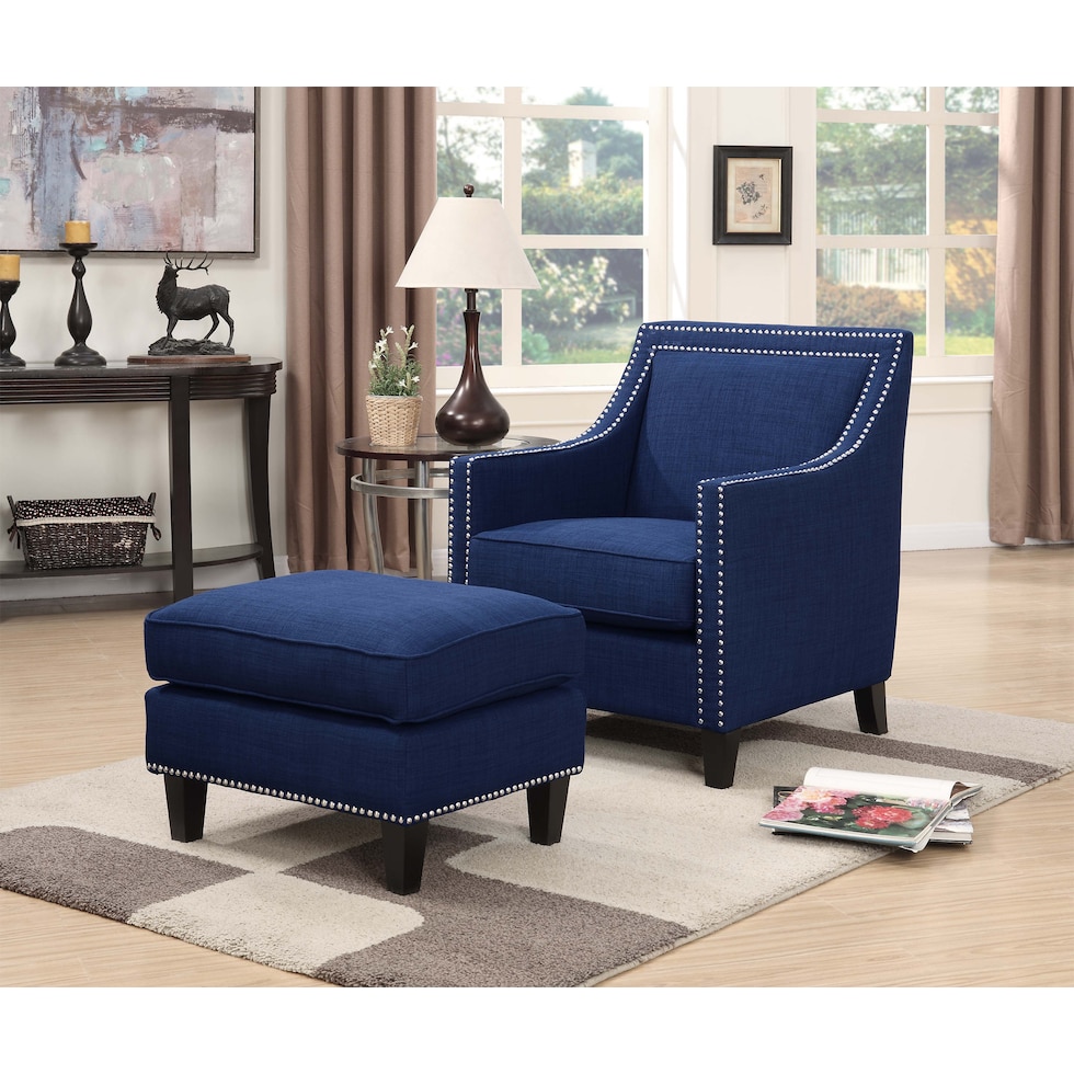 adonis blue ottoman   