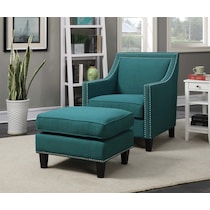 adonis blue ottoman   