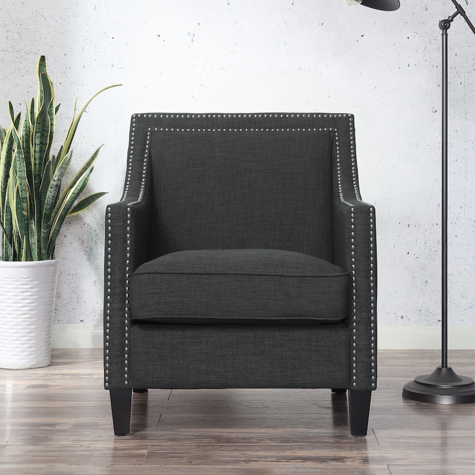 adonis gray accent chair   