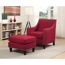 adonis red accent chair   