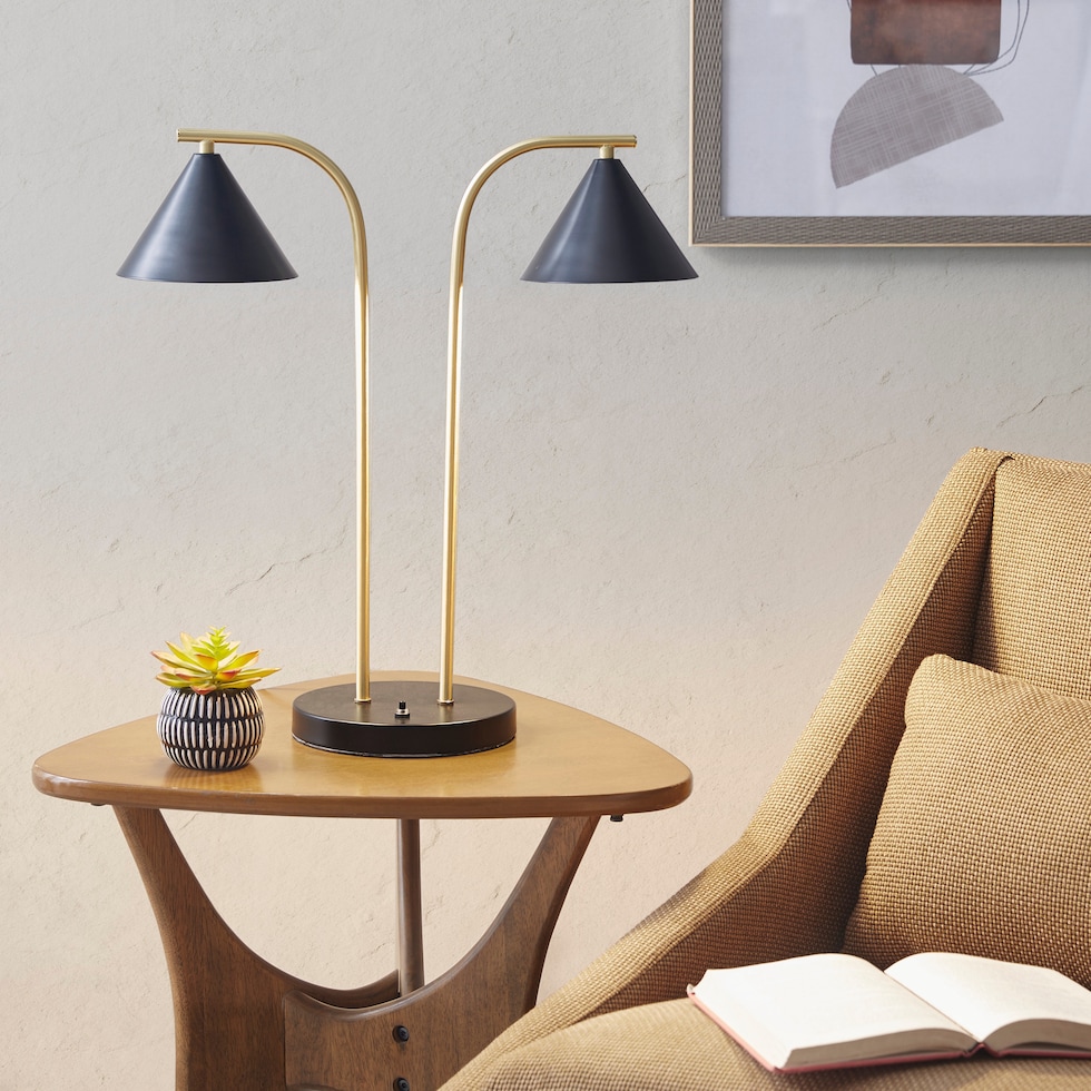 adora black table lamp   