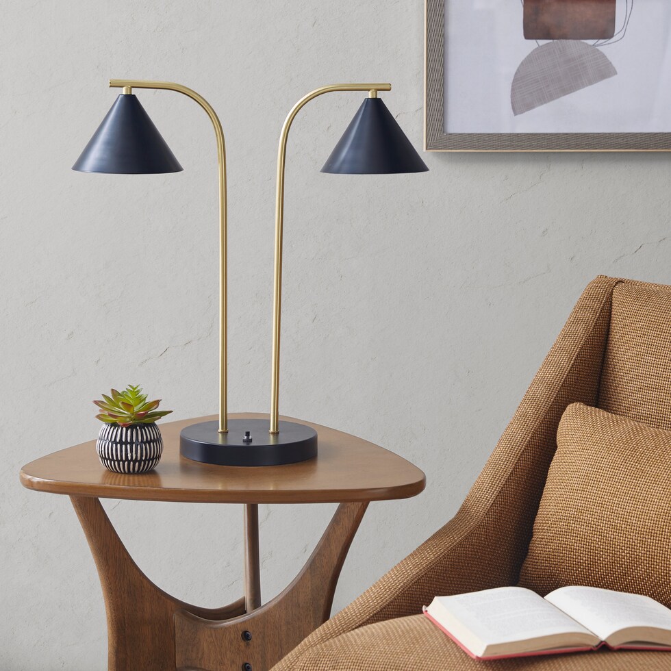 adora black table lamp   