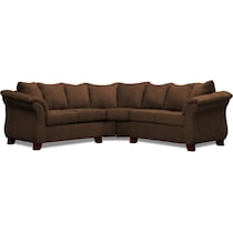 adrian dark brown  pc sectional   