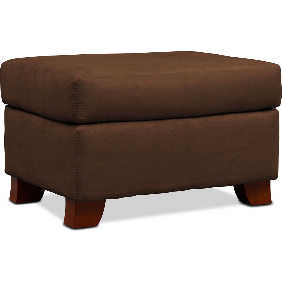 adrian dark brown ottoman   