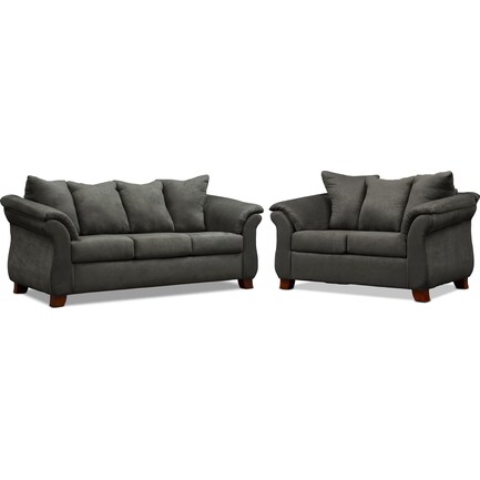Adrian Sofa And Loveseat Set Value City Furniture - Light Gray Couch And Loveseat Set