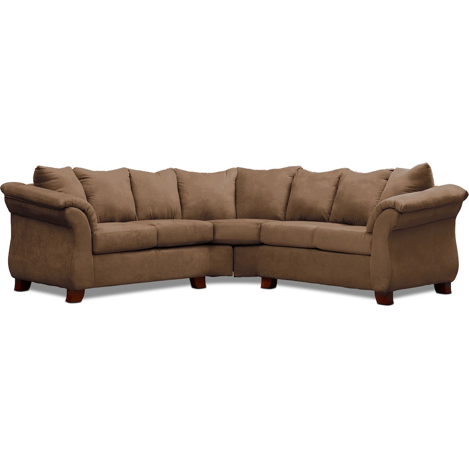 adrian light brown  pc sectional   