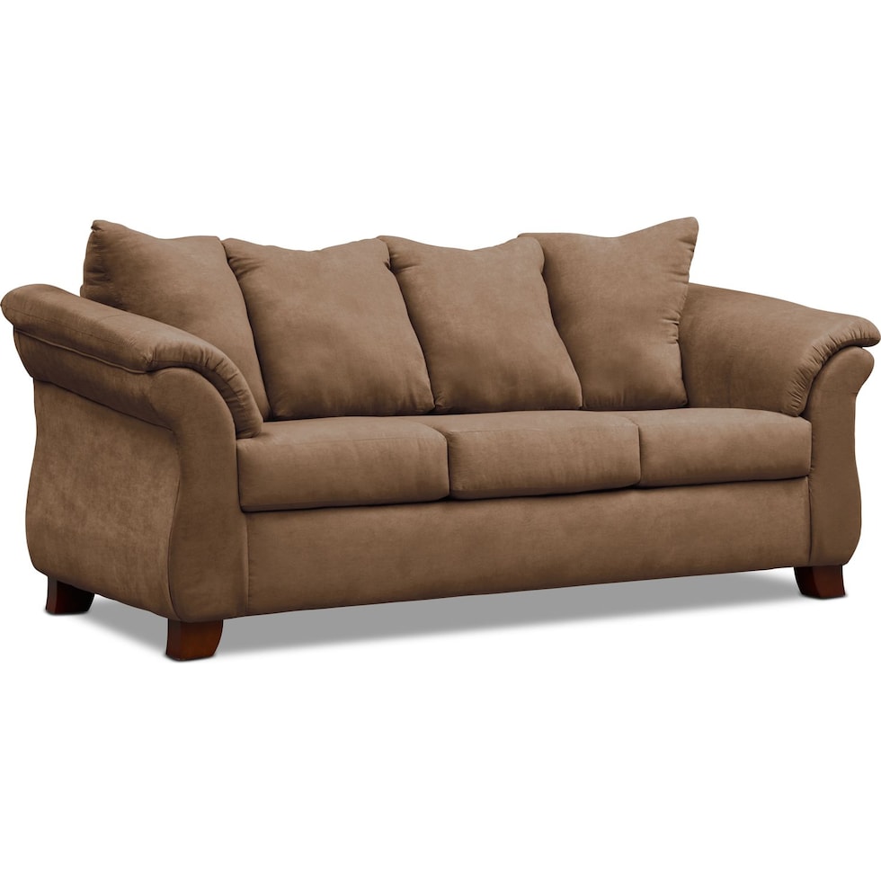 adrian light brown sofa   