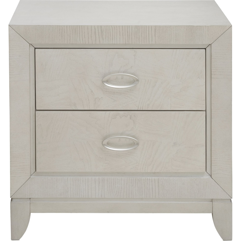 adriana bedroom silver nightstand   