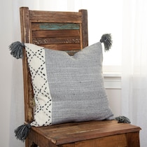 adrift gray outdoor pillow   