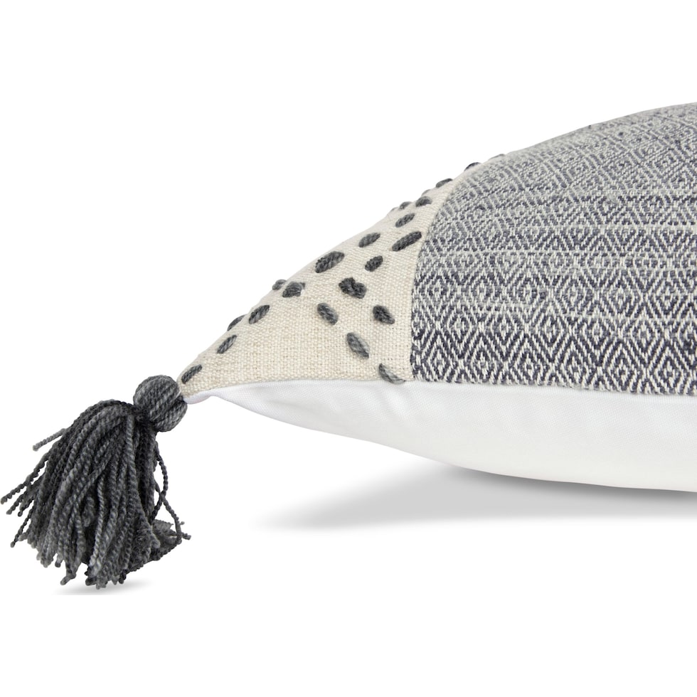 adrift gray outdoor pillow   
