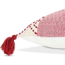 adrift red outdoor pillow   