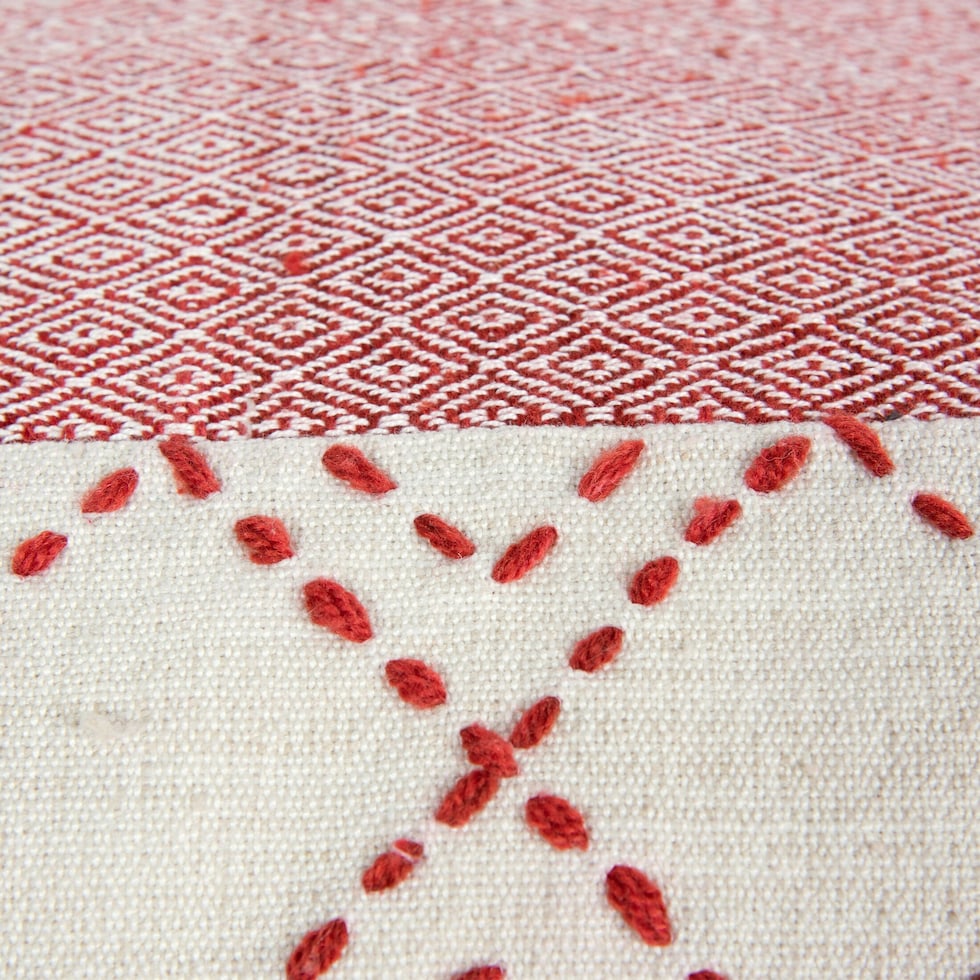 adrift red outdoor pillow   