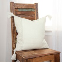 adrift white outdoor pillow   