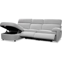 aero gray  pc power reclining sectional   
