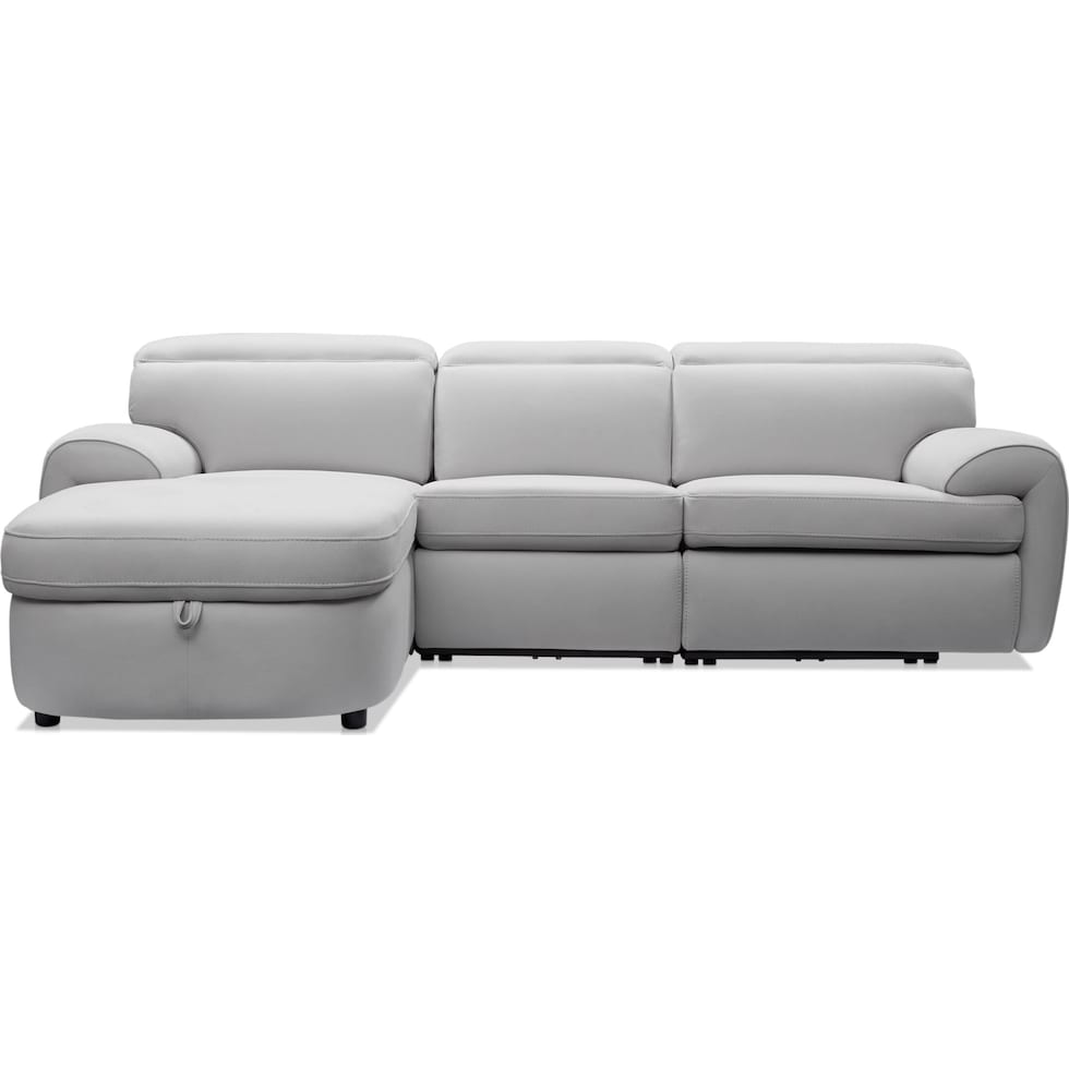 aero gray sectional   