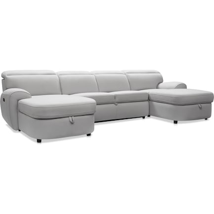 Aero 3-Piece Dual-Power Sleeper Sectional with 2 Chaises