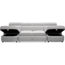 aero gray sleeper sectional   