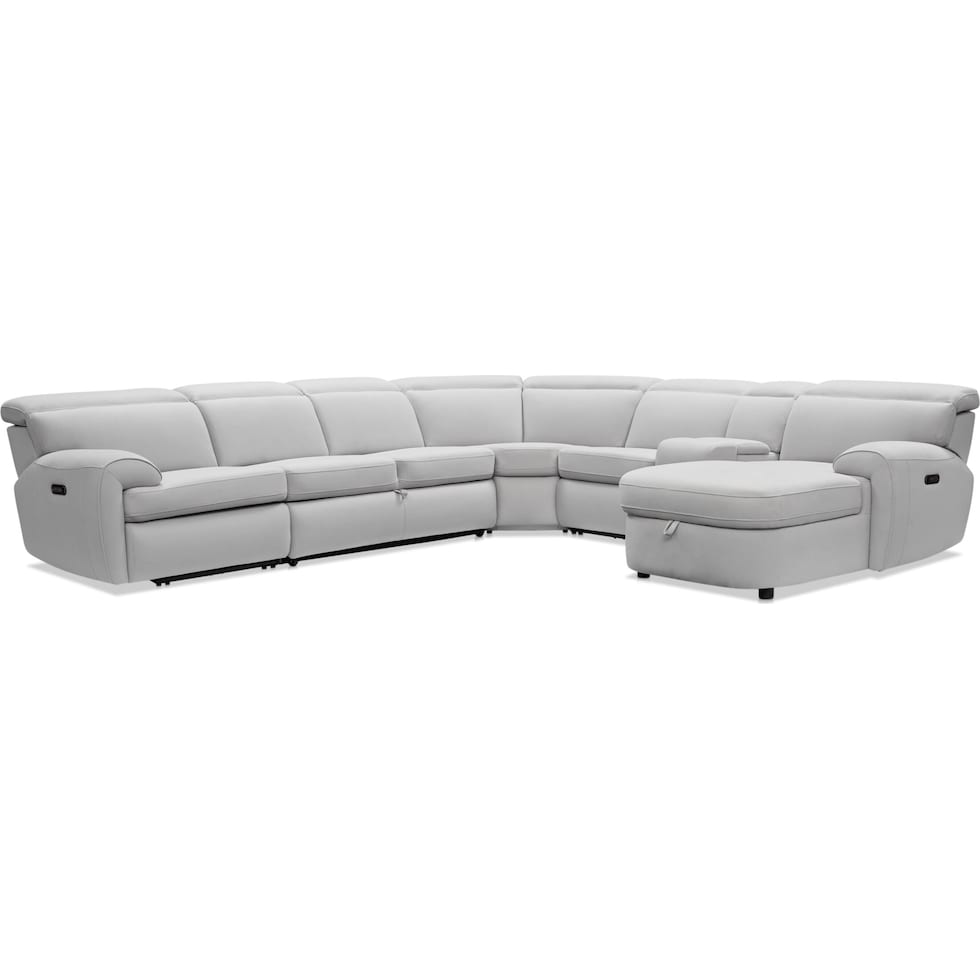 aero gray sleeper sectional   