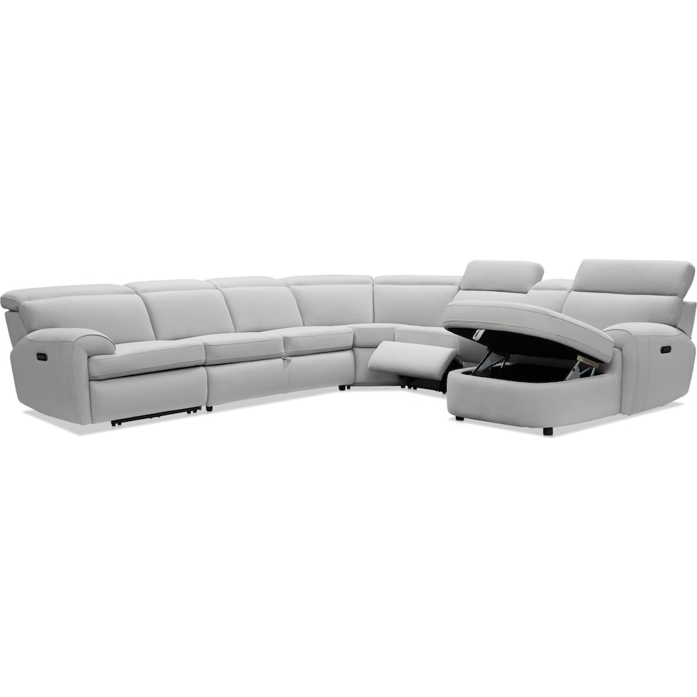 aero gray sleeper sectional   