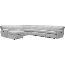 aero gray sleeper sectional   