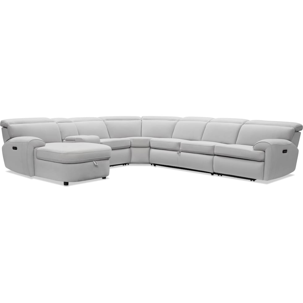 aero gray sleeper sectional   