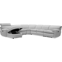 aero gray sleeper sectional   