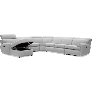 Aero 6-Piece Dual-Power Reclining Sleeper Sectional with Chaise
