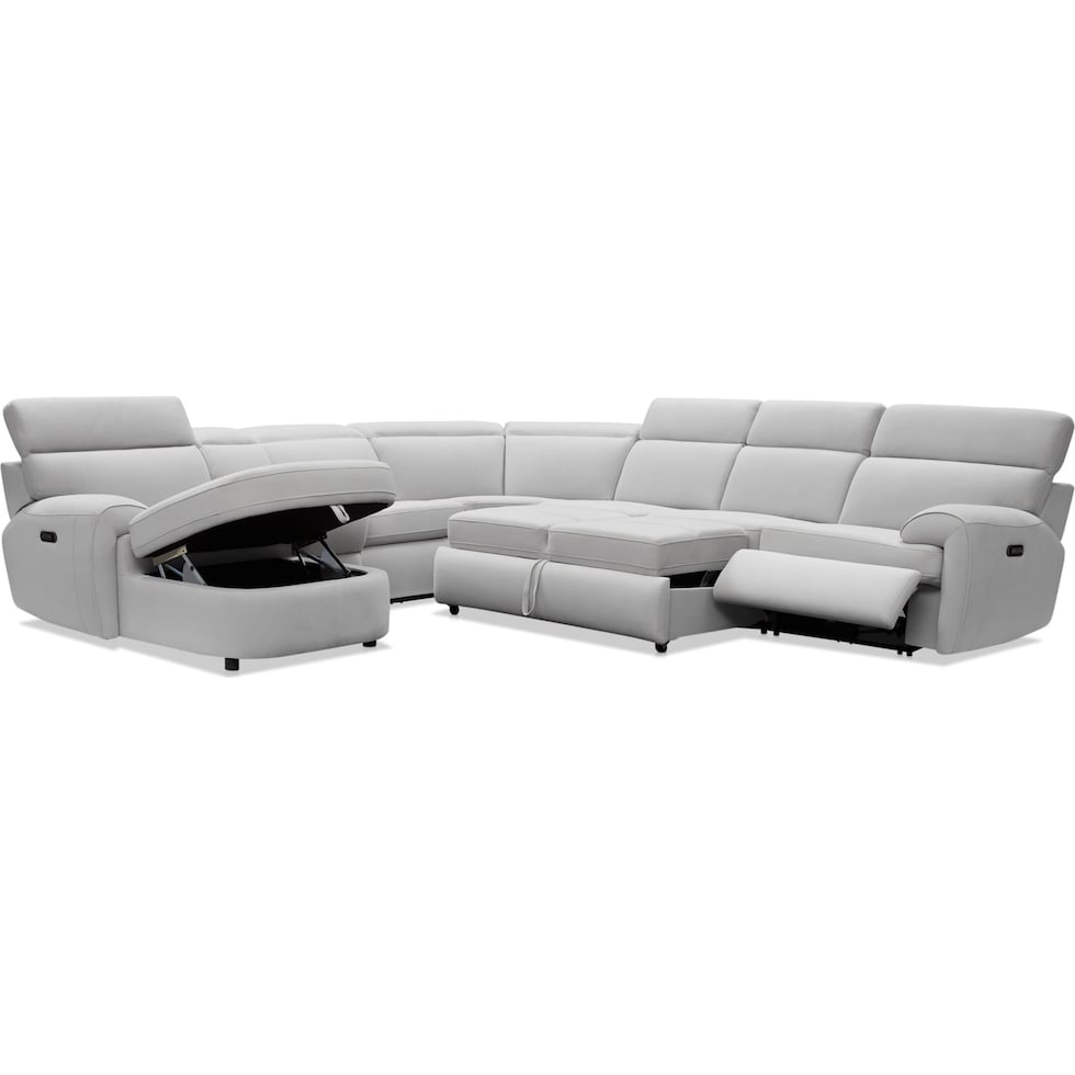 aero gray sleeper sectional   